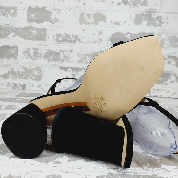 New Sam Edelman Kit Square Toe Slingback Cylindrical Block Heel Sandals X41 - Picture 9 of 12